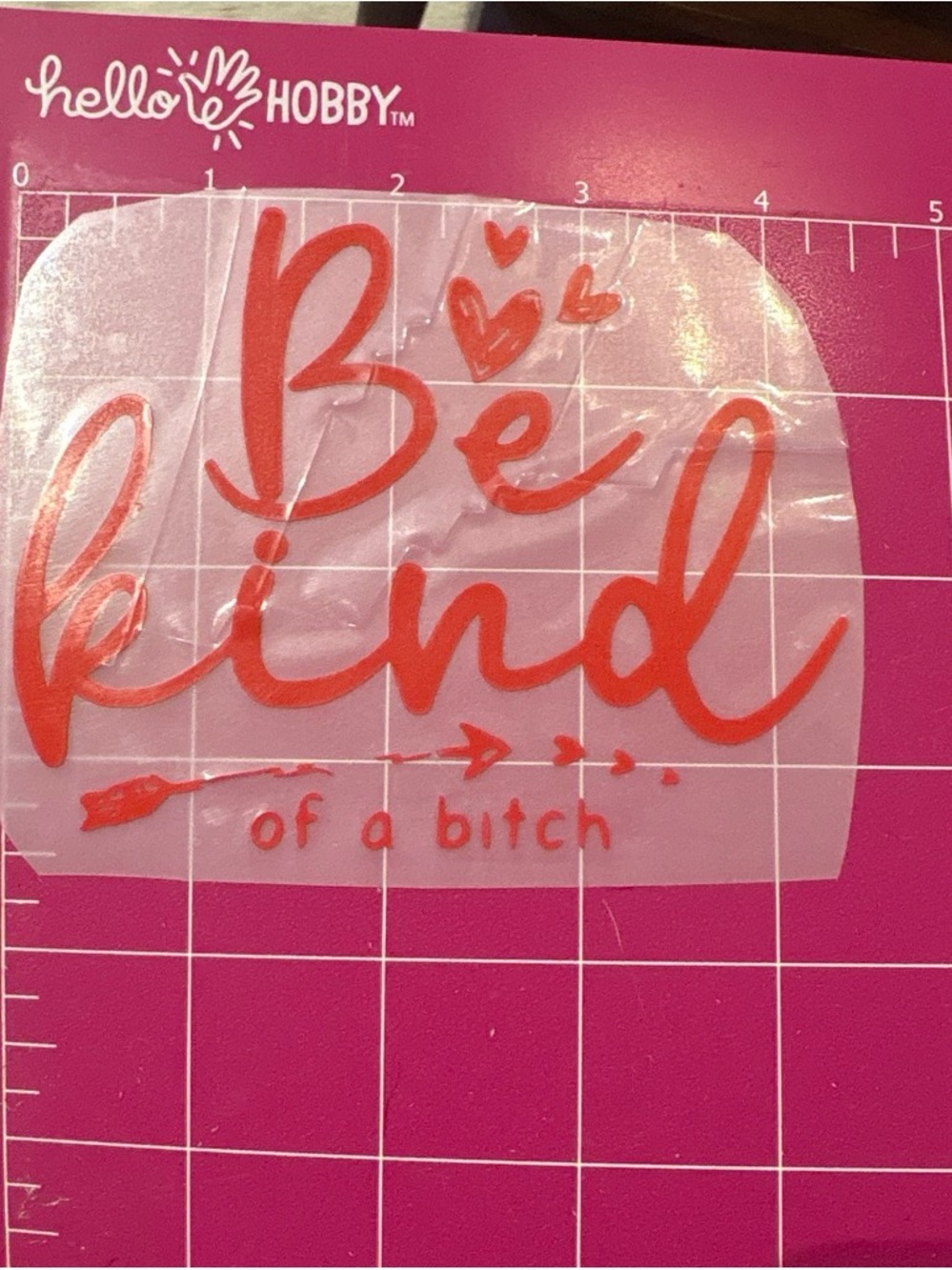 Red "Be Kind" Script Wall Decal